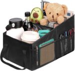 Car Organizer, Car Backseat Organizer for kids, Car Organizer with Divide, Handles and Multiple Mesh Pockets, Passenger Seat Organizer, Travel Accessories Collapsible Small Car Seat Storage Caddy - Image 2