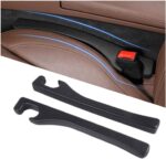 Car Seat Gap Filler 2 Pack, Universal Fit PU Leather Car Seat Gap Plug to Fill The Gap Between Seat and Console, Car Seat Crevice Blocker Stop Things from Dropping - Image 2