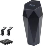 Car Trash Can, Car Trash Bin with Lid, Car Accessories for Women Interior, Car Garbage Can with Additional 2 ABS Hooks and 60pcs Trash Bags, Suitable for Home, Office, Car Organizer, Black - Image 2