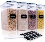 Cereal Containers Storage Set - 4 Piece Airtight Large Food Storage Containers(135.2oz), BPA Free Dispenser Plastic Cereal Storage Containers - Image 2