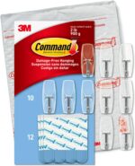 Command Medium Clear Wire Toggle Hooks,10 Wall Hook and 12 Strips, Damage-Free Hanging with Adhesive, Great for Hanging, Organization and Storage, Holds up to 2 lb - Image 2
