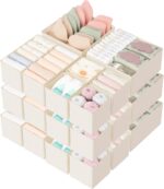 Criusia Drawer Organizer 18-Piece Set, Dresser Organizer for Baby Clothes, Foldable Closet Storage & Drawer Dividers for Underwear, Socks, Nursery (Beige) - Image 2