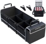 Farasla Waterproof Trunk Organizer with Insulated Leakproof Cooler Bag, Foldable Cover, Adjustable Securing Straps (Black) - Image 2