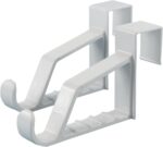 HANGERWORLD 2 Pack Over The Door Hooks for Hangers - Extra Strong White Plastic Over Door Hook for Hanging Clothes, Towels, Robes, Hats, Bags and More - Image 2