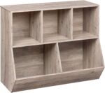 HOOBRO Kids Bookshelf, Bookcase Footboard, Toy Storage Cubby, Children's Toy Shelf, 35.4" L Toy Storage Cabinet, Fit for Children's Room, Playroom, Hallway, Kindergarten, Greige BG32CW01 - Image 2