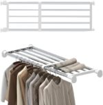 Hershii Tension Shelf Expandable Rod Closet System Heavy Duty Clothes Hanger Adjustable DIY Storage Organizer Freestanding Partitions Shoe Rack - Image 2