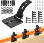Kanemc Cable Clips Management Kit, 15 Cable Holder With Silicone Cord Ties, 15 Nylon Zip Tie, Extra 15 Screws & 8 Adjustable Cable Straps For Workspace Organizers PV Computer TV Under Desk Wire Setup - Image 2