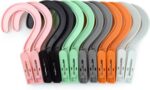 Laundry Hooks Boot Hangers Plastic Clothes Pins Hanger Clips for Bathroom Travel Portable (Multi-Color 12PCS) - Image 2