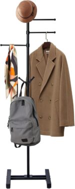 Metal Coat Rack Freestanding heavy duty,modern coat rack Sturdy Coat Tree Stand,3 straight arm, it can be used to hang wallets, clothes and hats for entrance halls, living rooms, bedrooms and offices. - Image 2