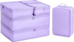 Packing cubes for Travel Luggage Organizer Bags 6 Set Packing Cubes for Suitcases Travel Essentials for Carry on Mesh Suitcase Organizer with Shoe Bag (purple) - Image 2