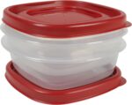 Rubbermaid Easy Find Lids Food Storage Containers, 1.25 Cup, Racer Red, 4-Piece Set - Image 2