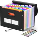 Sooez Upgraded Accordion File Organizer, Expanding File Folder with Deeper 12 Pockets - Never Cover Up Index Tabs, Monthly Bill Paper Receipt Document Organizer, Letter A4 Size for Home Office School - Image 2