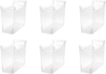 Sterilite Narrow Shelf Bin with Handles, Plastic Storage Container for Organizing Shelving, Closet, Pantry, and Countertops, Clear, 6-Pack - Image 2