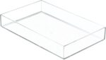 iDesign Clear Drawer Organizer, Plastic Tray for Makeup Storage on Bathroom Vanity, Dresser or Desk - Image 2