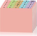 1 Set 25 Pack Alphabet File Dividers Letter Size, 1/5 Cut Tab A-z File Guides Number Folder Organizer for Filing Cabinet and Desk Home Office School(Simple Color) - Image 2