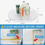 FIRJOY Lazy Susan Turntable for Refrigerator, Square Turntable Organizer for Fridge Cabinet, Pantry, Countertop | 16.5" x 11.1" (Rectangle 1 Pack - Clear) - Image 3