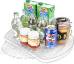 FIRJOY Lazy Susan Turntable for Refrigerator, Square Turntable Organizer for Fridge Cabinet, Pantry, Countertop | 16.5" x 11.1" (Rectangle 1 Pack - Clear) - Image 8
