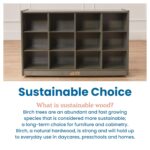 ECR4Kids 12 Cubby Mobile Tray Storage Cabinet, 3x4, Classroom Furniture, Grey Wash - Image 9