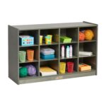 ECR4Kids 12 Cubby Mobile Tray Storage Cabinet, 3x4, Classroom Furniture, Grey Wash - Image 11