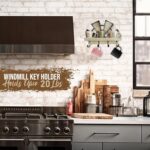 RootyHeart Windmill Key Holder Wall Mount, Decorative Wall Mounted Key and Mail Rack with Shelf, Farmhouse Wall Decor, 4 Rustic Hooks for Coats & Keys, Gray Western Key Holder - Image 5