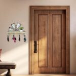 RootyHeart Windmill Key Holder Wall Mount, Decorative Wall Mounted Key and Mail Rack with Shelf, Farmhouse Wall Decor, 4 Rustic Hooks for Coats & Keys, Gray Western Key Holder - Image 8