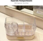 Makeup Organizer for Vanity with Stackable Drawers, 360 Rotating Makeup Brush Holder Large Cosmetic Display Case for Dresser, Bathroom Countertop Skincare Storage, Ideal Gift for Girls - Image 7