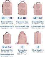 BAGSMART Compression Packing Cubes, 6 Set Packing Cubes for Suitcases, Lightweight Suitcases Organizers Bag Set & Compression Travel Cubes, Travel Essentials Packing Organizers - Image 3