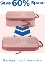 BAGSMART Compression Packing Cubes, 6 Set Packing Cubes for Suitcases, Lightweight Suitcases Organizers Bag Set & Compression Travel Cubes, Travel Essentials Packing Organizers - Image 4