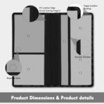 Car Registration and Insurance Holder, with Magnetic Closure for License, Cards and Documents, All Vehicle Needs and Car Accessories (Leopard-Black) - Image 3