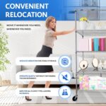 4000 LBS Heavy Duty Wire Rack 48 x 18 x 76, 5-Tier NSF Commercial Rolling Rack with Wheels, Chrome Metal Shelving Unit for Garage, Kitchen, Warehouse, Adjustable Storage Shelf, Crescent - Image 5