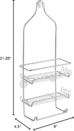 iDesign Steel Hanging Shower Caddy Organizer, The Milo Collection – 9” x 4.5” 21.25”, Silver - Image 4