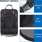 Aokdom 2PCS Car Seat Back Organizer,Extra Large Capacity Car Seat Organizer with 6 Mesh Pocket,2 Cup Holder & 4 Storage Bag,Road Trip Essentials for Kids & Adults - Image 4