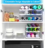 YAN & HIN Expandable Water Bottle Organizer for Cabinet, Tumbler Organizer, Water Bottle Holder for Kitchen Organization, Pantry Organizers, Refrigerator Organizers and Storage - Image 6