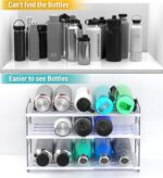 YAN & HIN Expandable Water Bottle Organizer for Cabinet, Tumbler Organizer, Water Bottle Holder for Kitchen Organization, Pantry Organizers, Refrigerator Organizers and Storage - Image 7