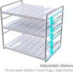 YAN & HIN Expandable Water Bottle Organizer for Cabinet, Tumbler Organizer, Water Bottle Holder for Kitchen Organization, Pantry Organizers, Refrigerator Organizers and Storage - Image 9