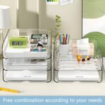 4-Tier Paper Organizer for Desk, Stackable Desk Organizer Paper Tray, Ideal for Office Supplies, A4 Storage (Clear, 4-Tier) - Image 6