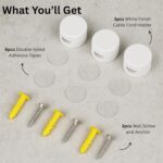 3PCS Cord Holder for Nightstand, Computer Cord Organizer for Desk, Appliance Cord Organizer, Stick-On Cable Clip for Charger, Laptop, USB, Headphones, Wire Management Set - Image 4