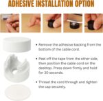 3PCS Cord Holder for Nightstand, Computer Cord Organizer for Desk, Appliance Cord Organizer, Stick-On Cable Clip for Charger, Laptop, USB, Headphones, Wire Management Set - Image 5