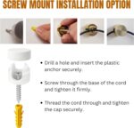 3PCS Cord Holder for Nightstand, Computer Cord Organizer for Desk, Appliance Cord Organizer, Stick-On Cable Clip for Charger, Laptop, USB, Headphones, Wire Management Set - Image 6