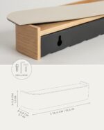 Kazai.® Key Holder 'Toke' | Minimalist Key Hook Design from Berlin | Modern Key Holder Wall Mount with Wooden Shelf | Key Rack for Wall as Entryway Organizer | Oak - Image 7