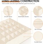 Drawer Organizer Clothes, 8 Pack Dresser Organizer Bins for Baby Clothes, Underwear Sock, Fabric Closet Organization and Storage Dividers for Nursery Bedroom (48 Compartments, Beige) - Image 5