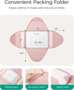 BAGSMART Garment Folder Packing Cubes for Travel, 4 Set Lightweight Travel Cubes for Wrinkle Free, Durable Suitcase Organizers Bag Set for Travel Essentials Baby Pink - Image 3