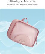BAGSMART Garment Folder Packing Cubes for Travel, 4 Set Lightweight Travel Cubes for Wrinkle Free, Durable Suitcase Organizers Bag Set for Travel Essentials Baby Pink - Image 5