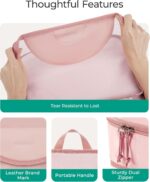 BAGSMART Garment Folder Packing Cubes for Travel, 4 Set Lightweight Travel Cubes for Wrinkle Free, Durable Suitcase Organizers Bag Set for Travel Essentials Baby Pink - Image 8