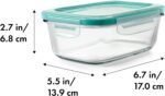OXO Good Grips 3.5 Cup Smart Seal Airtight Glass Rectangle Food Storage Container - Image 3
