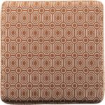 HomePop Upholstered Storage Cube Ottoman with Hinged Lid, Orange Geometric 17" x 17" x 18" - Image 12