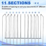 6 Pcs Desktop Organizer Wire Desk File Organizer Vertical Metal Stand up File Stand for Office Home, 11 Sections (Silver) - Image 4