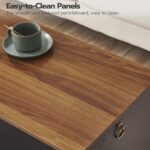 HOOBRO Storage Bench, 39.3" Retro Wooden Storage Chest, Wooden Storage Trunk, Toy Chest with Lift Top, Multifunctional Entryway Organizer, for Entryway, Living Room, Black and Walnut BH141CW01 - Image 7