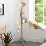 Tangkula Wooden Tree Coat Rack Freestanding, Entryway Coat Stand with 8 Hooks, Height Adjustable Coat Tree, Coat Hanger Stand for Home Office Hall Entryway - Image 4
