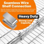 32 Pack Connecting S Hook for Wire Shelf System,Wire Shelf S Hooks - Heavy Duty 304 Stainless Steel - for Warehouses Shopping Malls Garden Places - Image 4